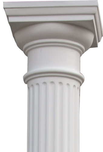 Fluted doric column for entrance doorways