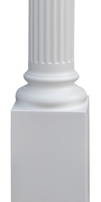 Fluted doric column for entrance porches and doorways