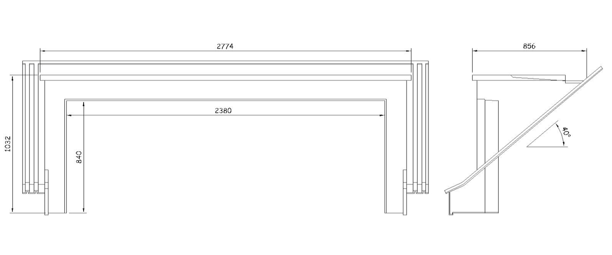45° Flat Roof Dormer WBP:10530-06