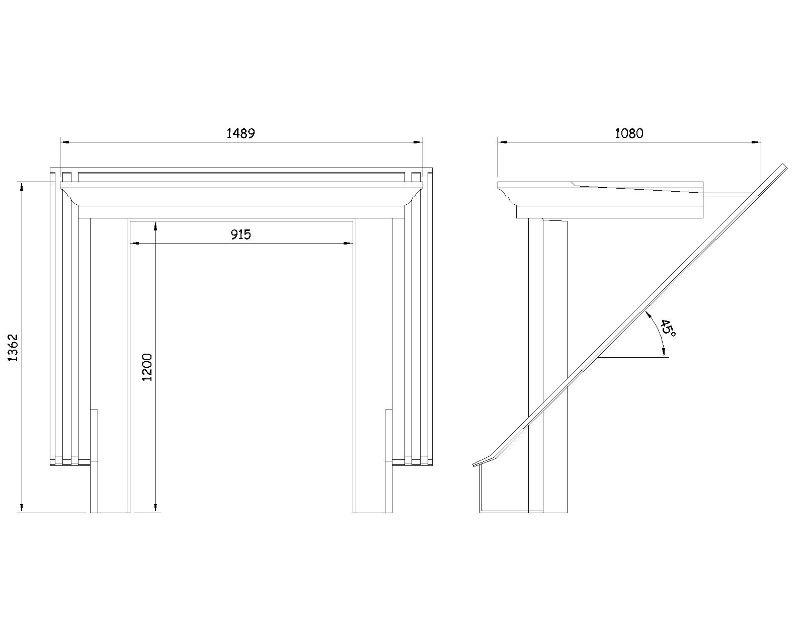 45° Flat Roof Dormer WBP:6811-01