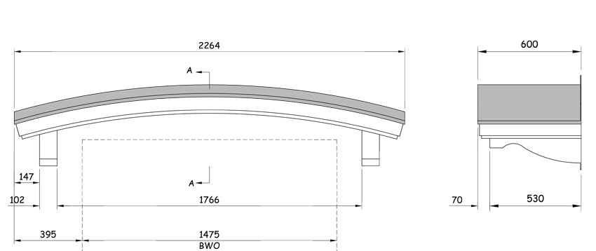 Rochdale 600 x 2264 Replica Lead Roof Canopy