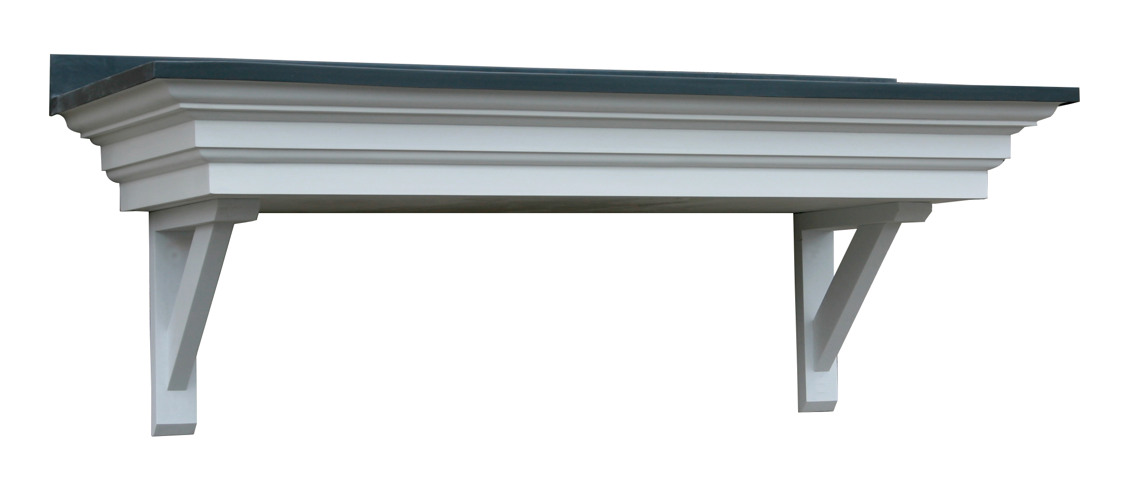 Haxton Series 600 GRP Flat replica lead roof entrance door canopy 1620 x 600mm