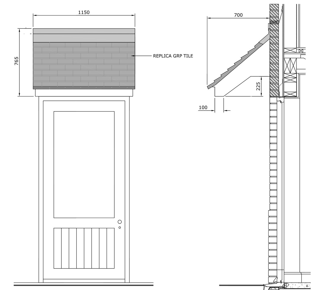 Downton Replica Tile Roof 700 x 1150