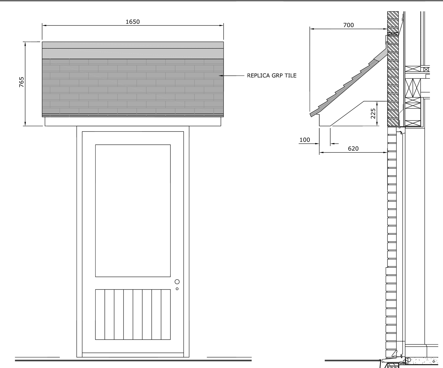 Downton Replica Tile Roof 700 x 1650