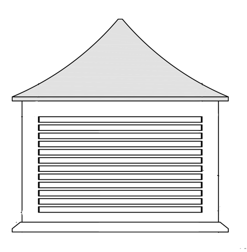 Wessex GRP Dovecote with concave replica lead roof 500 x 500mm square base