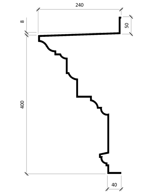 GRP Ornamental Cornice Moulding