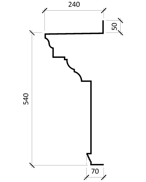 GRP Eaves Soffit Cornice Moulding