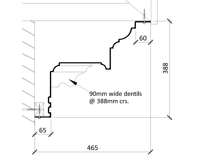 GRP Fascia Cornice Moulding